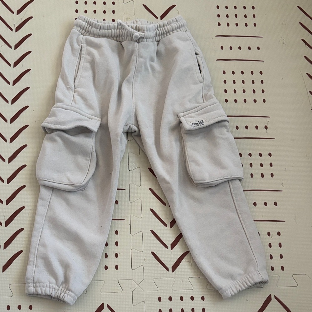 Zara Kids cream Cargo Joggers